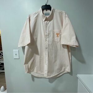 Campus Specialties Short Sleeve Button Down Shirt Tennessee Vols Orange White